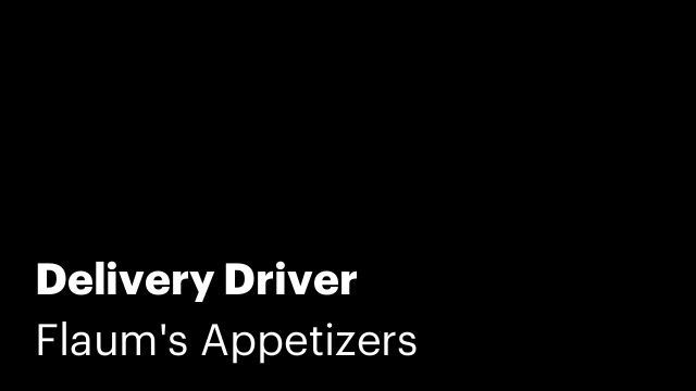 Delivery Driver