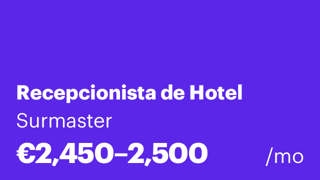 Recepcionista de Hotel