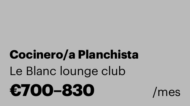 Cocinero/a Planchista