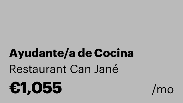 Ayudante/a de Cocina