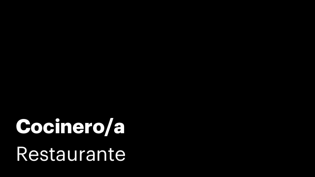 Cocinero/a