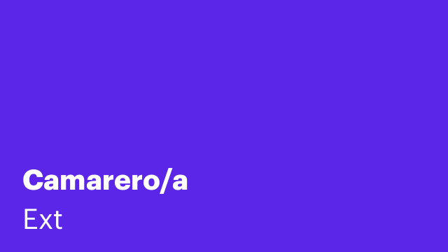 Camarero/a