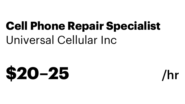 Cell Phone Repair Specialist