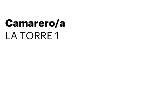 Camarero/a