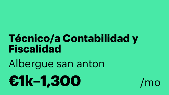 Técnico/a Contabilidad y Fiscalidad