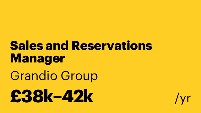 Sales and Reservations Manager