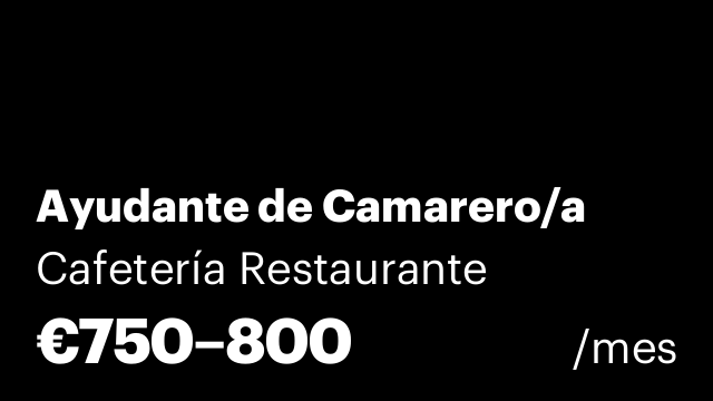 Ayudante de Camarero/a