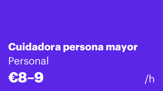 Cuidadora persona mayor