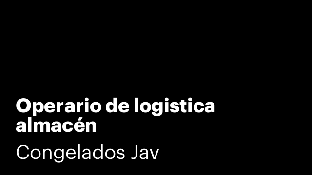 Operario de logistica almacén