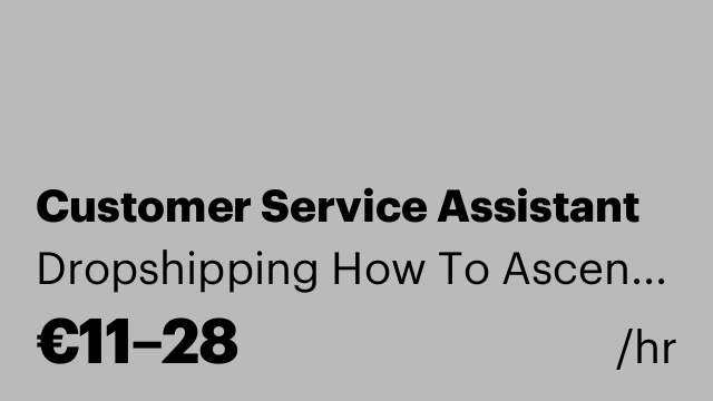 Customer Service Assistant
