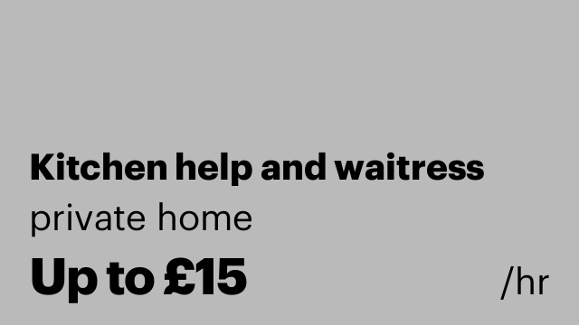 Kitchen help and waitress