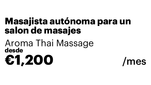 Masajista autónoma para un salon de masajes
