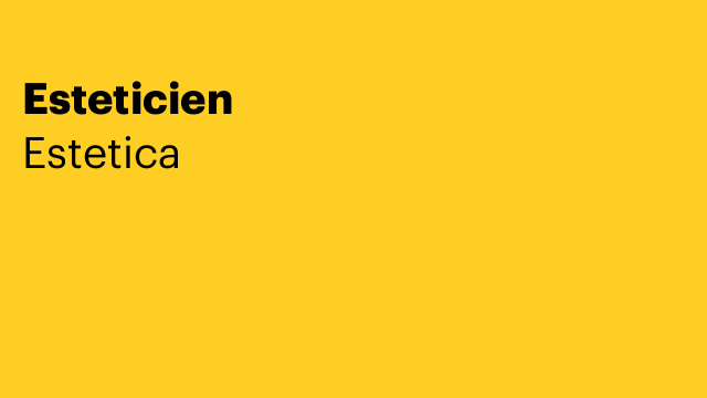 Esteticien