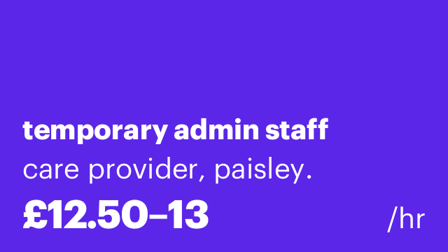 temporary admin staff