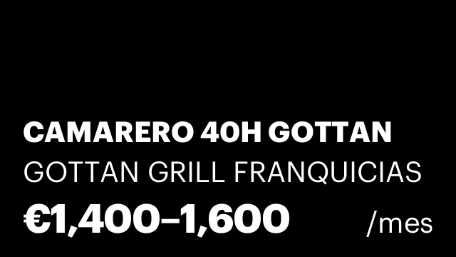CAMARERO 40H GOTTAN