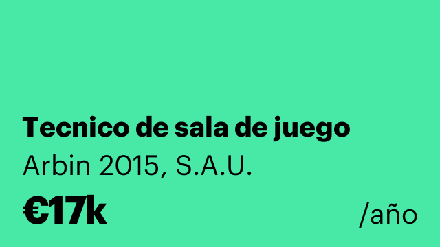Tecnico de sala de juego