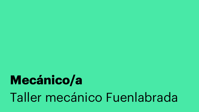 Mecánico/a
