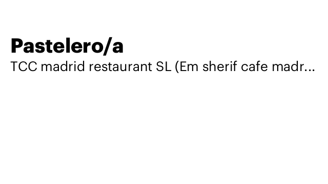 Pastelero/a