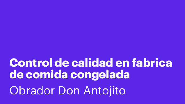 Control de calidad en fabrica de comida congelada