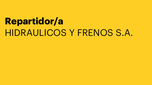 Repartidor/a