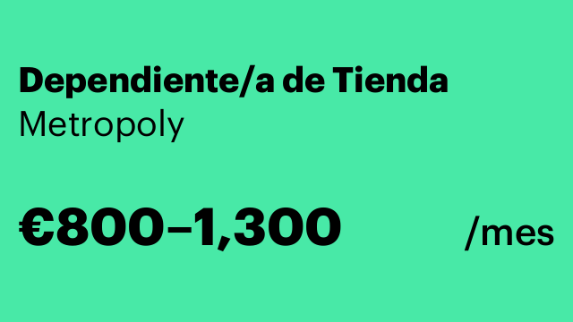 Dependiente/a de Tienda