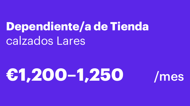 Dependiente/a de Tienda