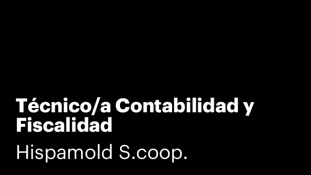 Técnico/a Contabilidad y Fiscalidad