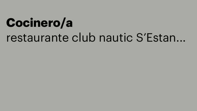Ayudante/a de Cocinero/a