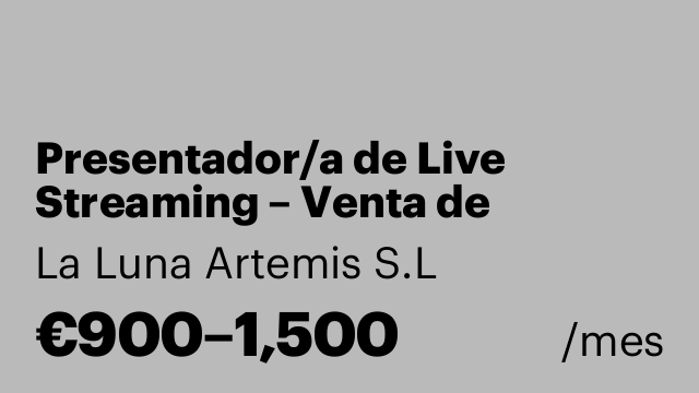 Presentador/a de Live Streaming – Venta de Cosmética