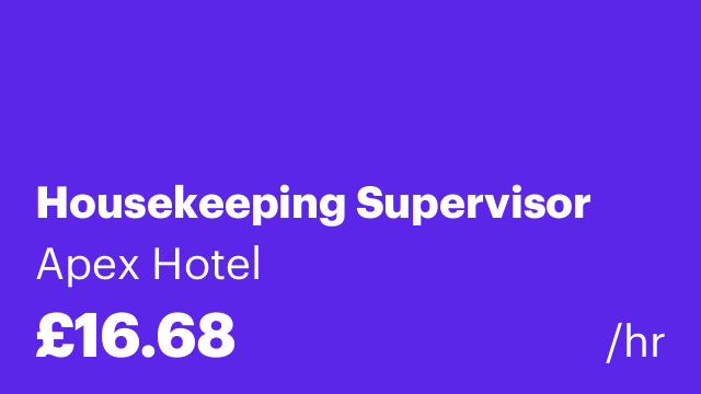 Housekeeping Supervisor