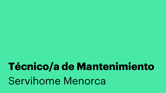 Técnico/a de Mantenimiento