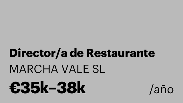 Director/a de Restaurante