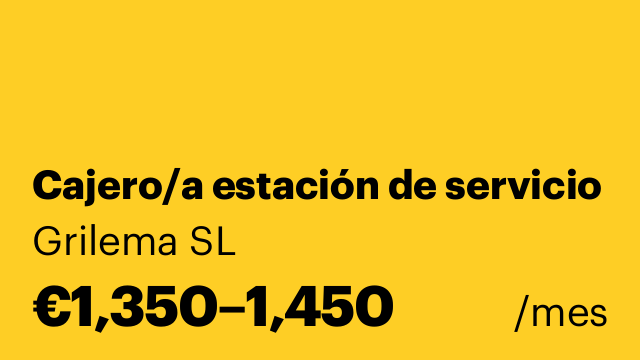 Cajero/a estación de servicio