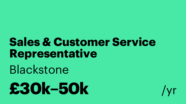 Sales & Customer Service Representative