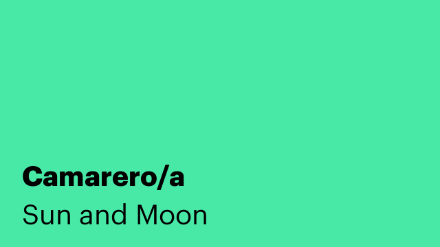 Camarero/a