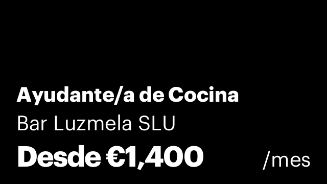 Ayudante/a de Cocina