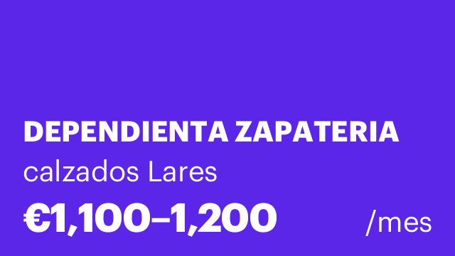 DEPENDIENTA ZAPATERIA