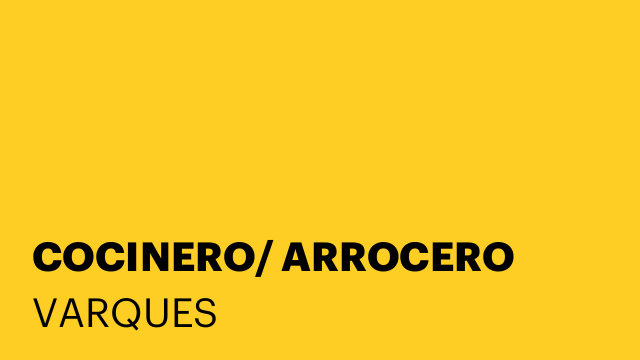 COCINERO/ ARROCERO