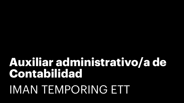 Auxiliar administrativo/a de Contabilidad