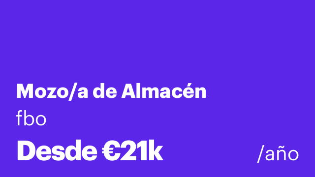 Mozo/a de Almacén