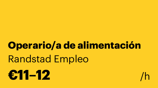 Operario/a de alimentación