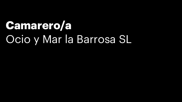 Camarero/a
