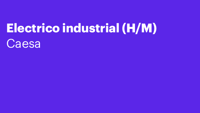 Electrico industrial (H/M)
