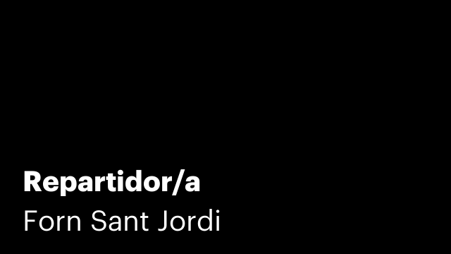 Repartidor/a