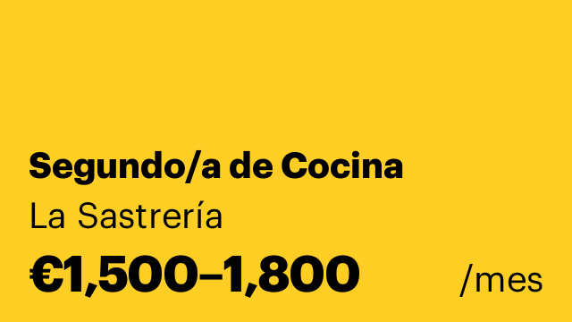 Segundo/a de Cocina