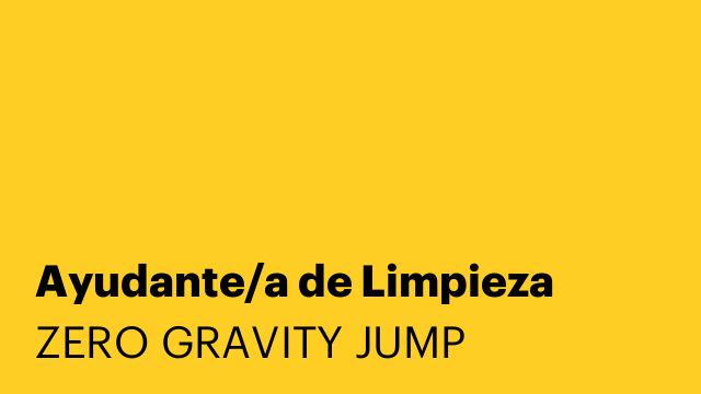 Ayudante/a de Limpieza