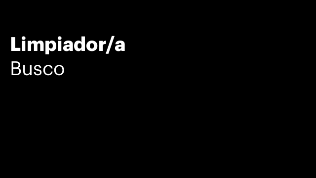 Limpiador/a