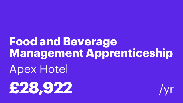 Food and Beverage Management Apprenticeship