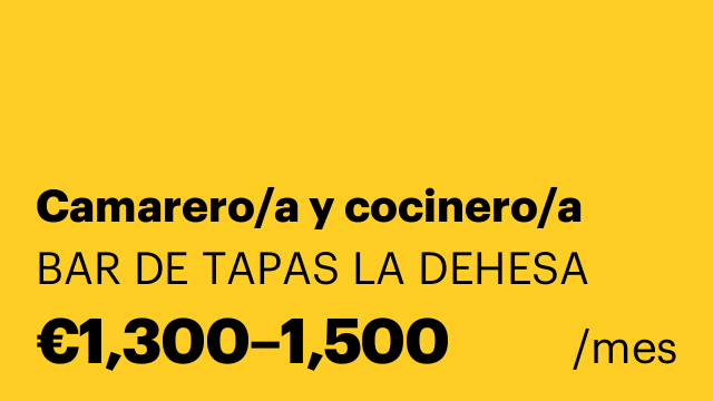 Camarero/a y cocinero/a