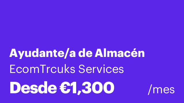 Ayudante/a de Almacén